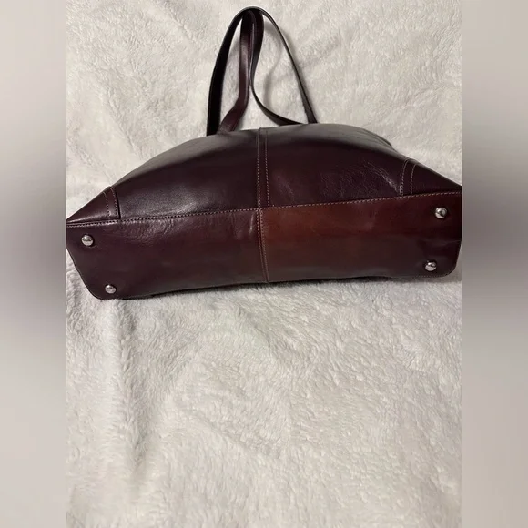 Fossil Vintage Brown Leather Shoulder Bag Handbag Purse 75082 - Picture 9 of 11